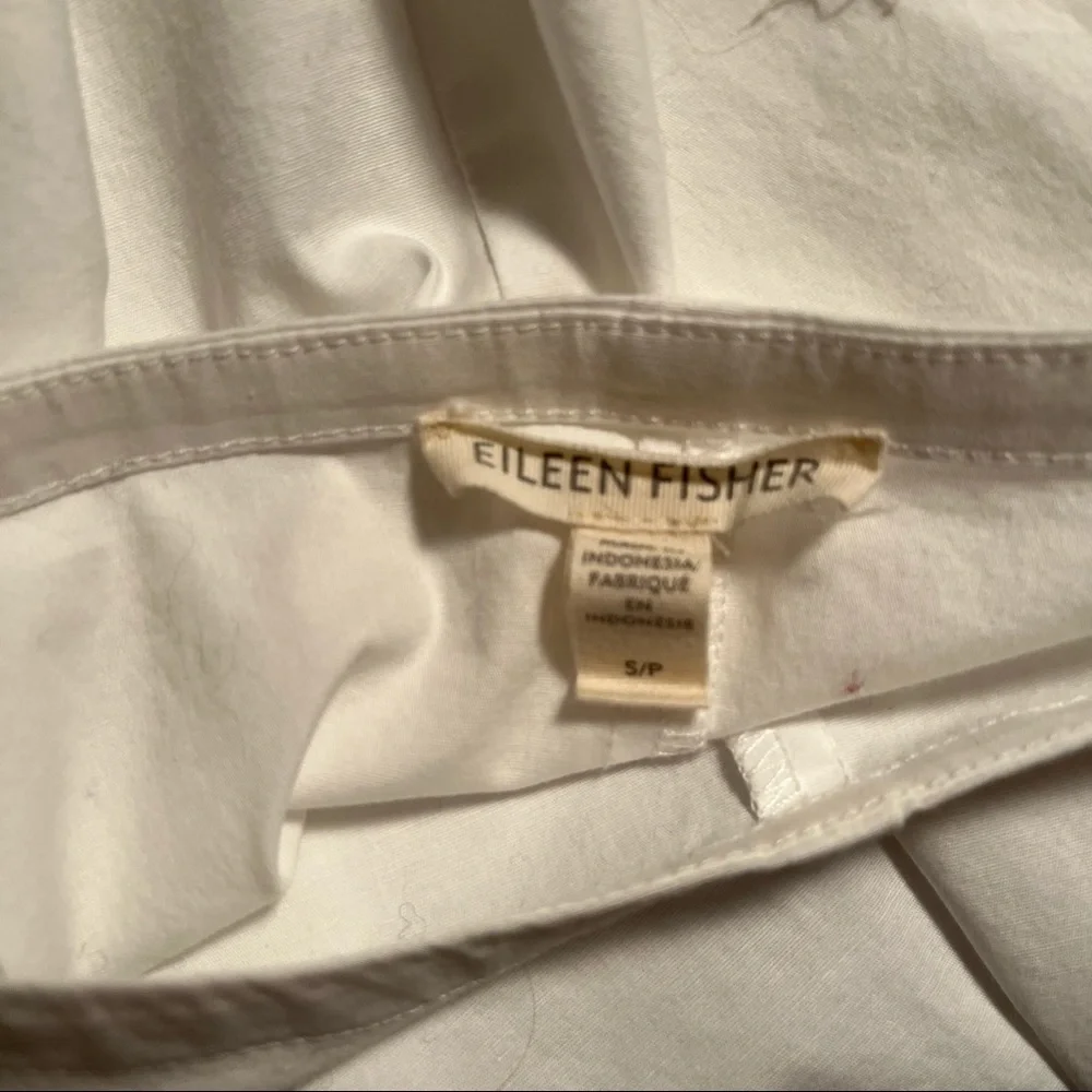 Eileen Fisher White Organic Cotton Boxy Top - Picture 6 of 7